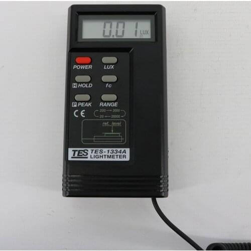 Portable Digital Lux Meter illuminance Meter Light Meter TES-1334A Measuring Range 20/200/2000/20000 Lux