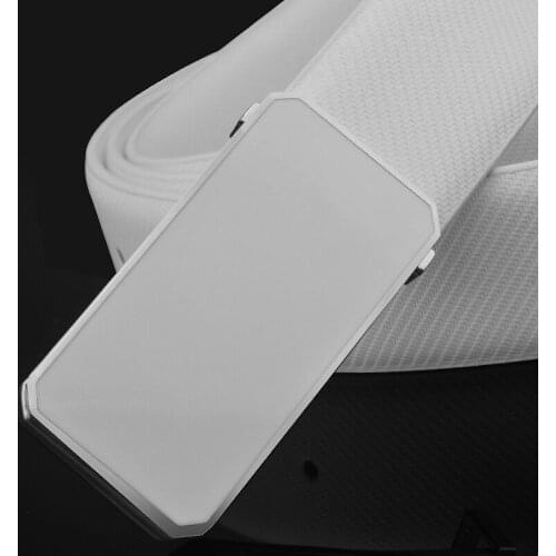 Casual belt for men White fashion designer belts boy leisure Cowskin Waist Strap genuine leather metal buckle letter Waistband