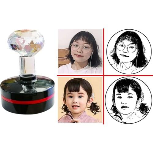 DIY Selfie Portrait Stamp Girlfriend Boyfriend Valentines Day Birthday Gift Chop Seal With Ink Personalized Photo Custom Stamp