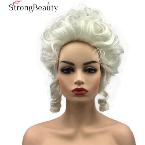 StrongBeauty Synthetic Curly Hair Wig Marie Antoinette Wig Women Cosplay Wigs