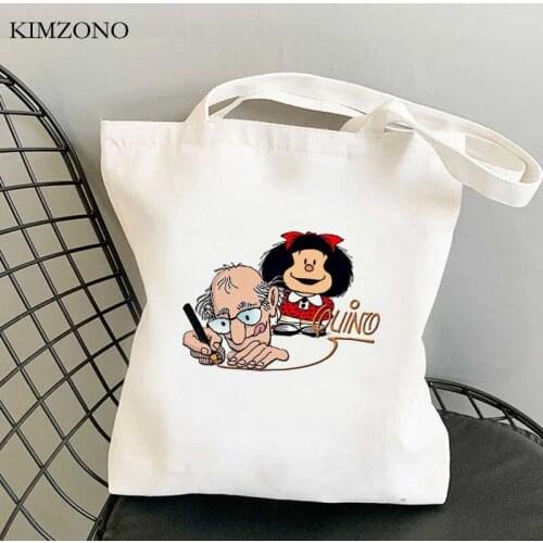 Mafalda shopping bag recycle bag handbag cotton shopper bag woven jute reusable fabric grab