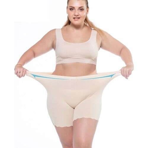 DOIB Plus Big Size Women Safety Shorts Pants Soft High Elasticity Cotton Boxer Seamless Panties High Waist Thin Safety Underwear