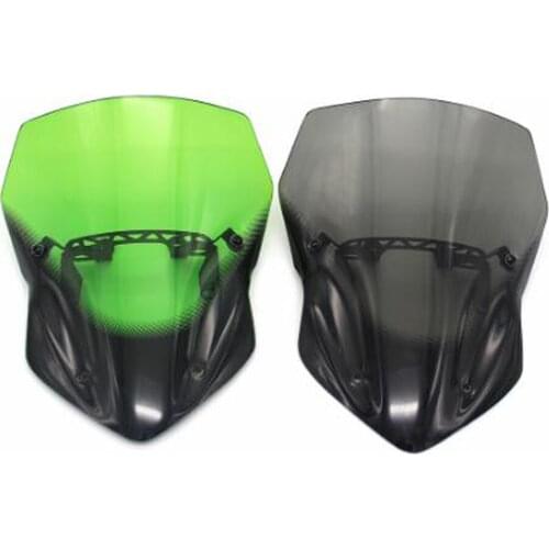 Smoke High Quality Windshield Windscreens Air Wind Deflector MOTO for Kawasaki Z900 Z 900 2017 2018 Green&black