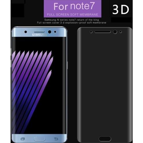 YKSPACE HD front back Soft 3D Curved Full Cover Screen Protector film Toughed For Samsung Galaxy Note 7 FE Fan Edition Note7