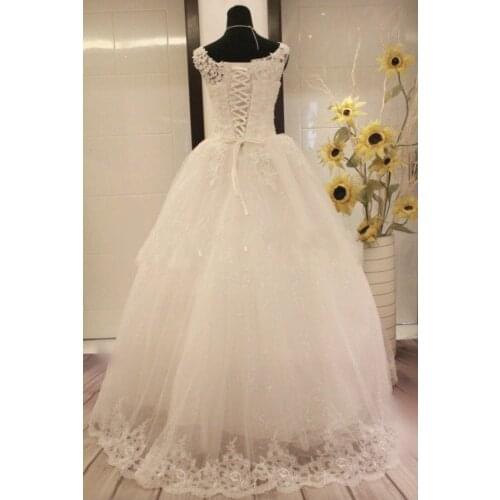 2021 New Wedding Dress Lace Hand-embroidered Large Size Simple Strap Wedding Bride Poncho Skirt Wedding Dress