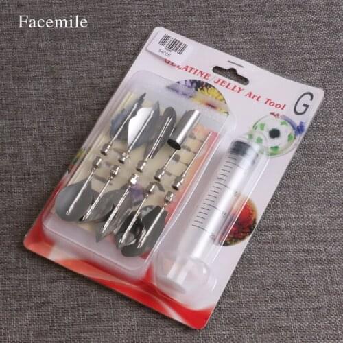 10PCS/SET NEW 3D Jelly Cake DIY Tools Stainless Steel Smooth Crafted Gelatin Art Decorating Tools 54086 Gift