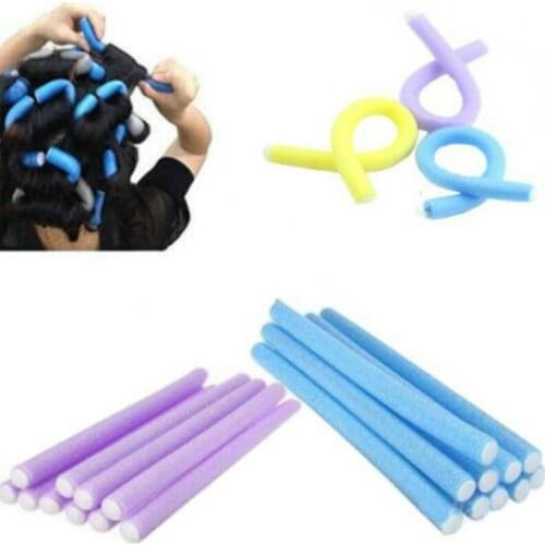 10 pcs/Lot Soft Hair Curler Roller Curl Hair Bendy Rollers DIY Magic Hair Curlers Tool Styling Rollers Sponge Hair Curling