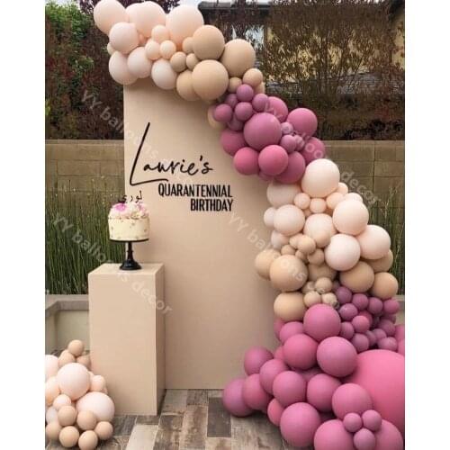 101pcs Globals DIY Balloon Garland Arch Kit for Birthday Baby Shower Weddings Party Decoration Retro Peach Balloons Backdrop