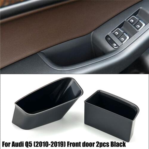 2pcs/set Car Styling Accessories Armrest Box Door Handle Storage Glove Box Console Phone Holder case For Audi A4 B8 A5 S5 Q5
