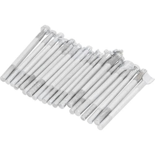 20Pcs Leather Stamp Punch Stamping Carving Pattern Making Tool Leathercraft Embossing Mold DIY Artcrafts