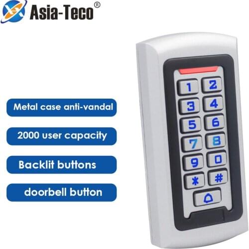 2000 User Backlight 125Khz RFID Standalone Access Controller Proximity Card Keypad Access Control Reader Wiegand 26 Input Output