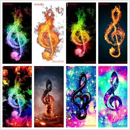 2020 new 5d diamond painting full square music note diy diamond embroidery cross stitch music doration home rhinestone pictures