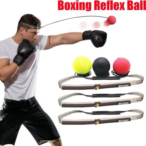 3pcs Boxing Reflex Speed Punch Ball MMA Sanda Boxer Raising Reaction Force Hand Eye Training Set Gym Boxing Muay Thai Exercise