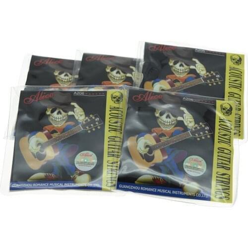5 Sets Alice Stainless Steel Folk Acoustic Guitar String Super Light Stings 1st-6th (.011-.052)