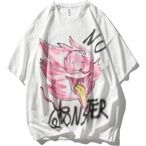 Anime T Shirt Men Women Fashion Cartoons T Shirt Print Loose Cotton Short Sleeve Summer Tops Couple Clothes Casual Unisex Youth