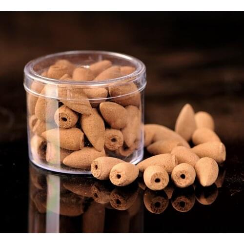 Free shipping 40pcs/pack Hot Selling Bullet Laoshan Sandalwood Incense Smoke Backflow Hollow Cones Tower Incense Wholesale Price