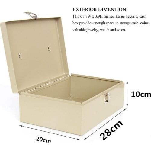 Household safekeeping Piggy Bank Office Large Receiving Metal Savings Box Jewelry Safes