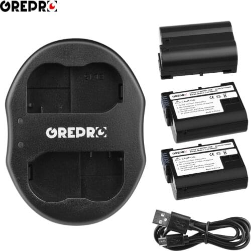 EN EL15 Battery and Charger for Nikon EN-EL15 EN-EL15B D850 Z6 Z7 D780 D750 D810 D7000 D7500 Z6ii D500 D600 D7100 D7200 D7500