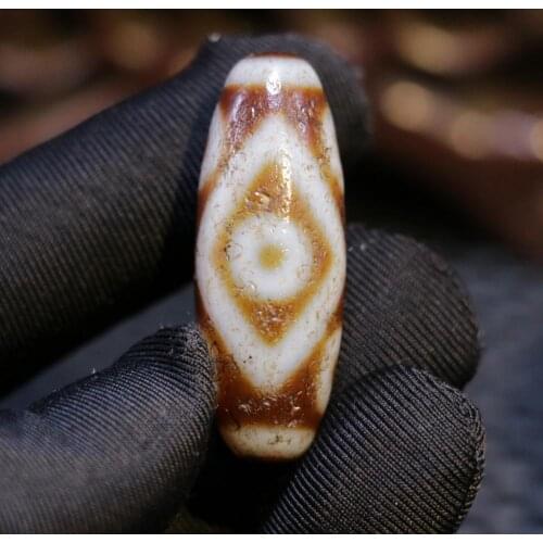 Energy Tibetan Old Agate oily dragon vein 4 eye eye Totem dZi Bead From Timestown Top Quality Sauces