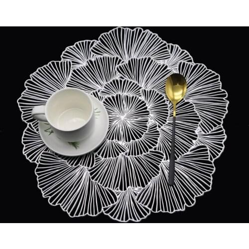 Hot Stamping Series Placemat Bowl Mat Hotel Restaurant Western Placemat Thicken Insulation Creative Plate Mat