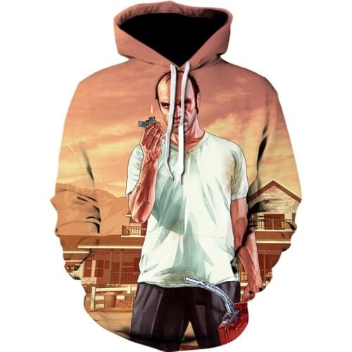 Grand Theft Auto 3D 2021 GTA 5 Fancy hoodies Long Sleeve Street Style jacket High Quality Unisex gta5 game sweatshirt Streetwear