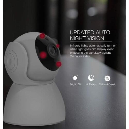 HD 1080P Wifi IP Camera Night Vision Onvif Wifi Camera PTZ Two Way Audio P2P Camera Motion Detector IR-Cut Camera 64GB Max