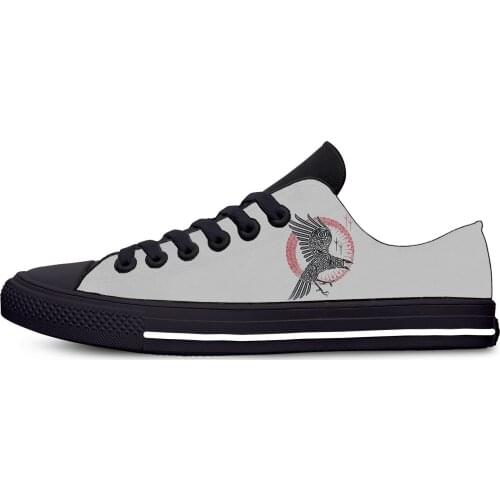 Viking Odin Crow Ragnars Raven Huginn Muninn Cool Casual Cloth Shoes Low Top Lightweight Breathable 3D Print Men Women Sneakers