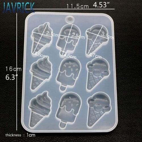 Ice Cream Popsicle Cute Food Keychain Pendant Silicone Resin Mold Jewelry Tools F3MD