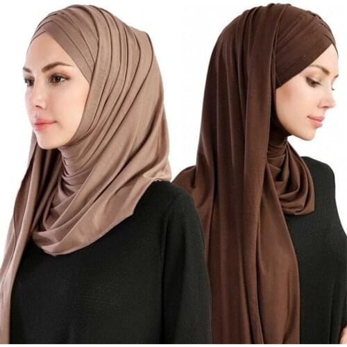 Muslim Women Scarf Hat Hijab Islamic Head Wrap Cover Cap Headscarf Amira Scarves Turban Arab Hair Loss Full Cover Plain Shawl