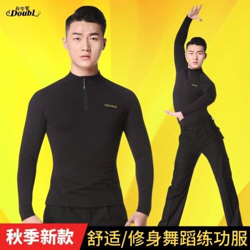 Latin dance costumse long sleeves latin dance tops for men latin dancing jackets S-3XL