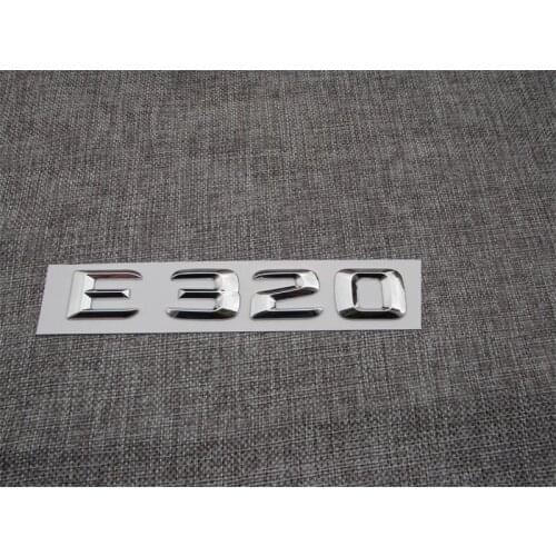 Chrome E 320 Number Letters Trunk Emblem Sticker for Mercedes E Class E320