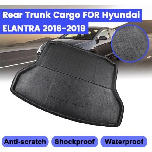 Floor Mat For Hyundai Elantra Avante 2016 2017 2018 2019 Car Cargo Liner Boot Tray Rear Trunk Cover Matt Carpet Kick Pad