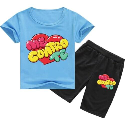 2020 New Fashion me contro te Printed Casual T-shirt Cotton Cute Cool Cartoon Kids Child Tee Top+Shorts 2pc thanksgiving outfits