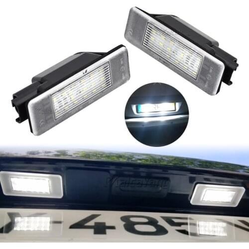 New Led License Plate Lights For Peugeot 106 1007 207 307 3008 406 407 607 806 807 For Citroen C2 C3 C4 C5 C6 C8 DS3 6340.F0