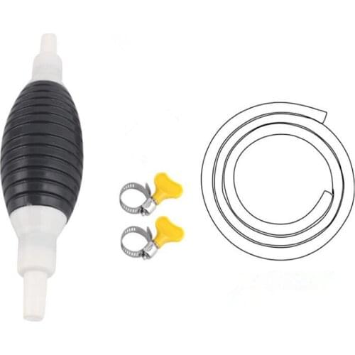 High Flow Siphon Hand Pump Portable Manual Car Fuel Transfer Pum For Gas Gasoline Petrol Diesel-Oil Liquid Water Fish Tank