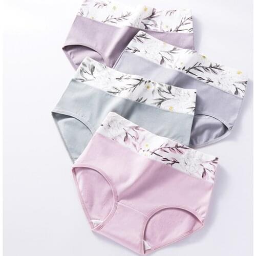 Confortable Womens Panties Lady Cotton Underwear Breathable Seamless Mid Waist Briefs Sexy Lingerie Intimates Dropship