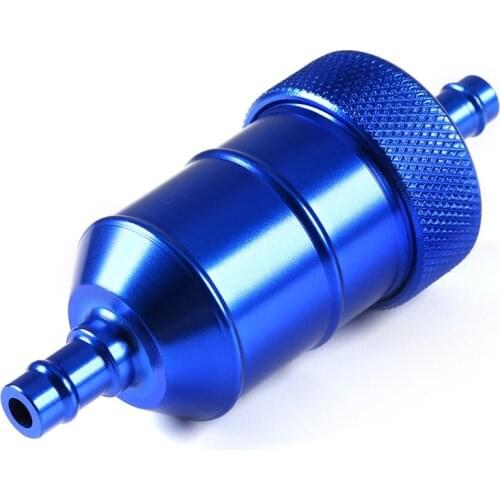 Blue Color Universal 6MM 1/4" Petrol Gas Fuel Filter Cleaner For Motorcycle Pit Dirt Bike ATV