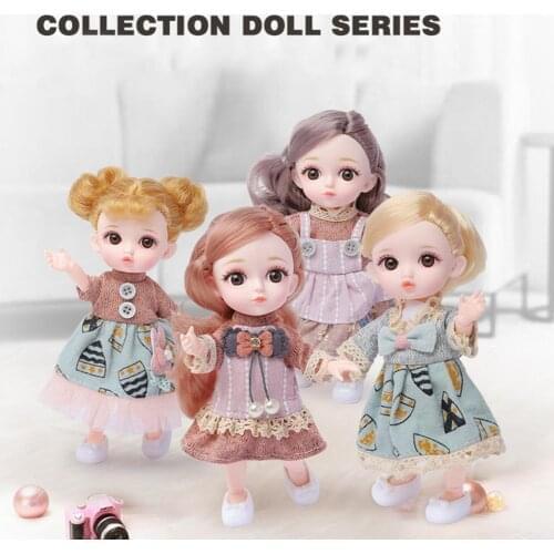 1Set Beautiful Doll Set Delicate Makeup Movable Joint Comfortable Touch Princess Girl Doll Toy for Children