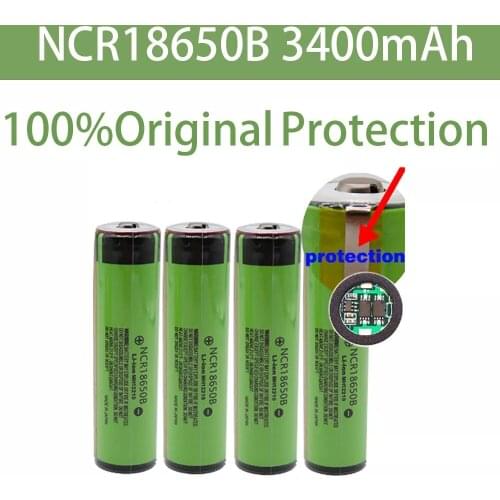 100% Original Protected 18650 NCR18650B Rechargeable Li-ion battery 3.7V With PCB 3400mAh For Flashlight 18650 batteries use