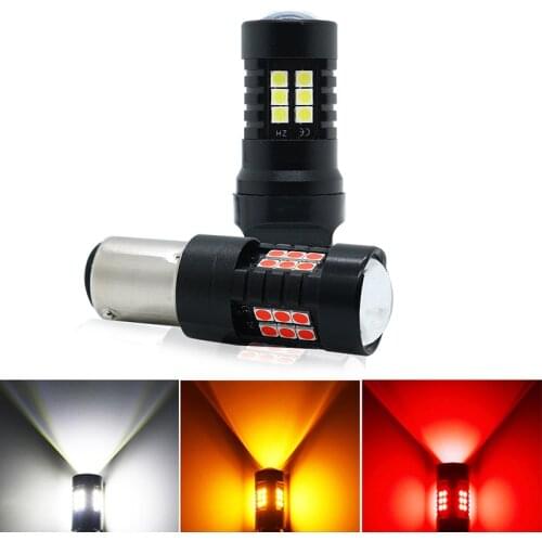 2Pcs 1156 BA15S P21W LED BAU15S PY21W BAY15D LED Bulb 1157 P21/5W R5W 21pcs 3030SMD Auto Lamp Bulbs Car LED Light