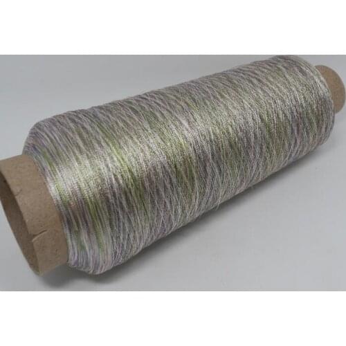 318Dtex 4000M High Sheen Colors Metallic Embroidery Thread Variegated colors 125g