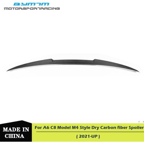 Car exterior decoration M4 Style Excellent Dry Carbon fiber Spoiler For Audi A6 C8