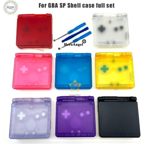 1 Set Clear Limited Edition Full Housing Shell replacement for Nintendo Gameboy Advance SP for GBA SP Game Console Cover Case