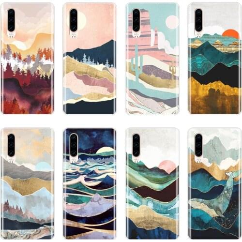 Phone Case For Huawei P Smart Plus 2019 P Smart Z Silicone Soft Art Mountain Back Cover For Huawei P30 Lite Pro P20 Lite 2019