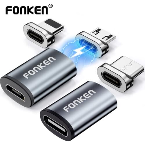 FONKEN Type C Cable Magnetic Charging Adapter Micro USB C Magnet Charger Connector For iPhone Samsung Usbc Data Charge Converter