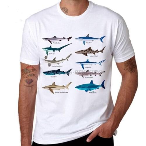 So Many Fish Freshwater Printed T-Shirt Men Men Brand Clothing Casual Print TShirt Men Cotton Tees Harajuku Streetwear