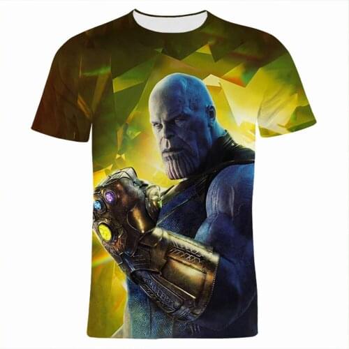 Thanos 3D Print Cool Mens Clothes Short Sleeve Summer Marvel Oversized T Shirt Women Streetwear Fashion Kids Tee Shirts