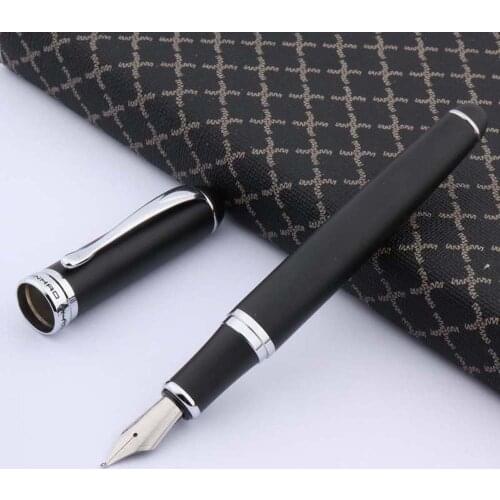 JINHAO X750 Black Matte products Silver Trim Calligraphy Nib Fountain Pen