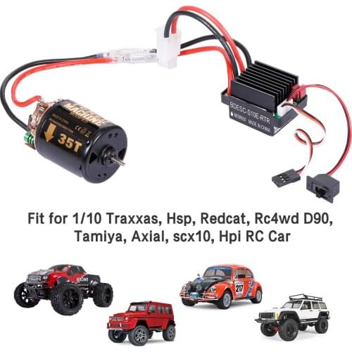 5-Slot 540 45T Brushed Motor w/ 60A ESC for 1/10 Traxxas Hsp Redcat Rc4wd D90 Tamiya Axial SCX10 Hpi RC Car RC Parts Accessories