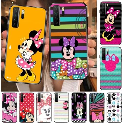 Disney Minnie Mouse Day Black Soft Cover The Pooh For Huawei Nova 8 7 6 SE 5T 7i 5i 5Z 5 4 4E 3 3i 3E 2i Pro Phone Case cases
